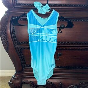 Plum Leotard with Logo on chest Child Medium